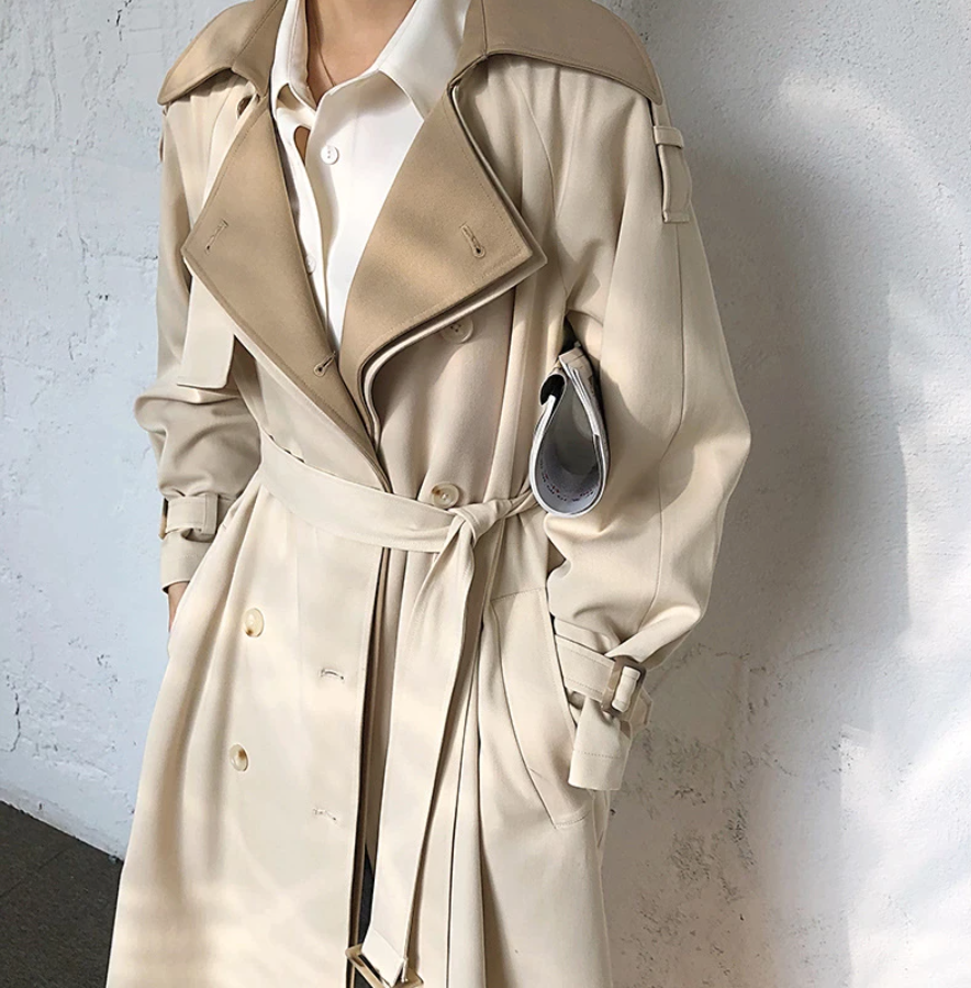 Trench Coat Dress for Women Double-Breasted Belted Wrap Sexy  Shawl Collar Long Sleeve V-Neck Bodycon Coat Dress Khaki : Clothing, Shoes  & Jewelry