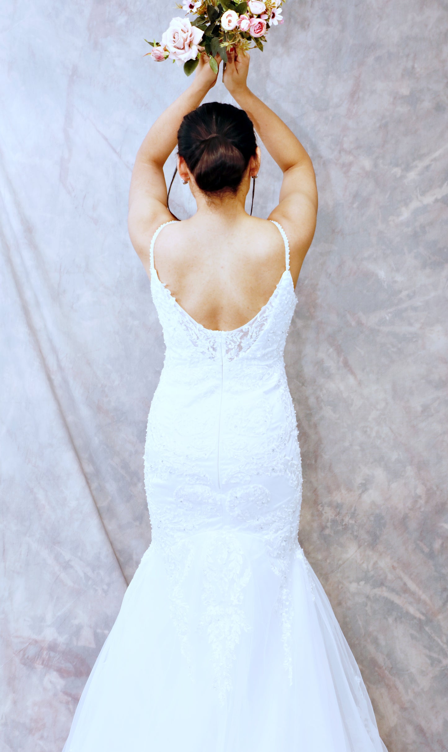 Mermaid Style White Bridal Dress