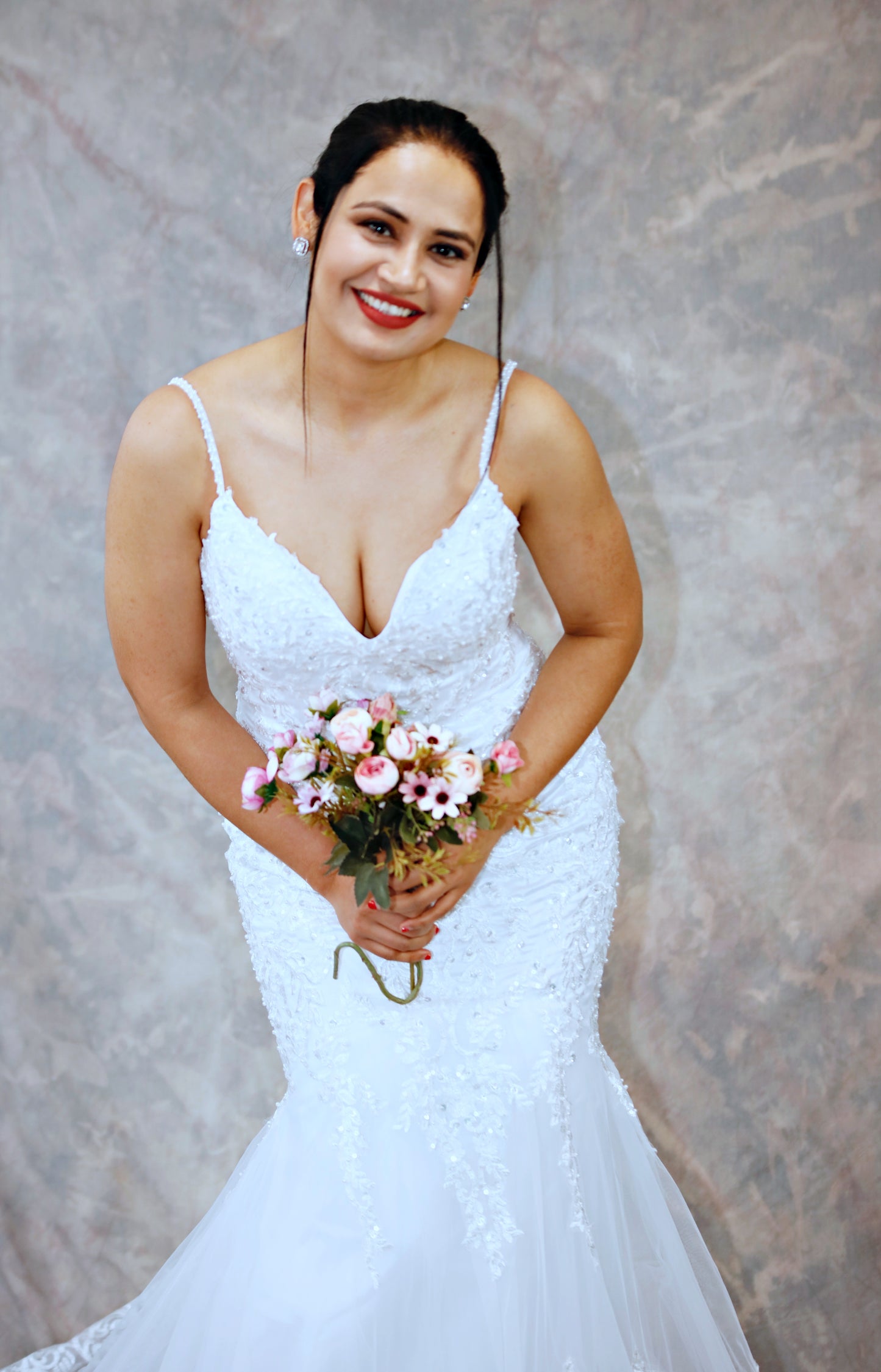 Mermaid Style White Bridal Dress