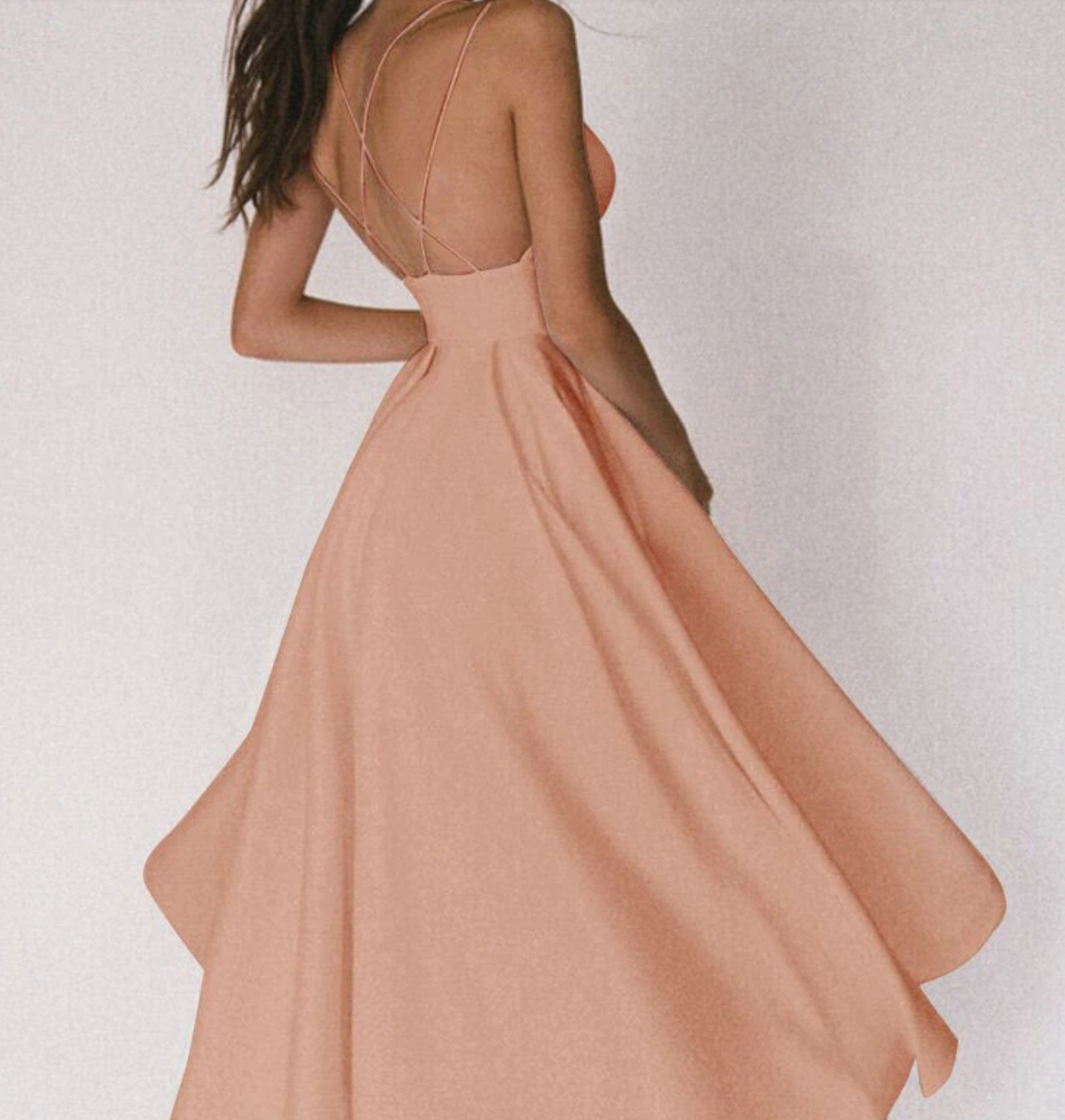 A line Dress in Pastel Pink Color