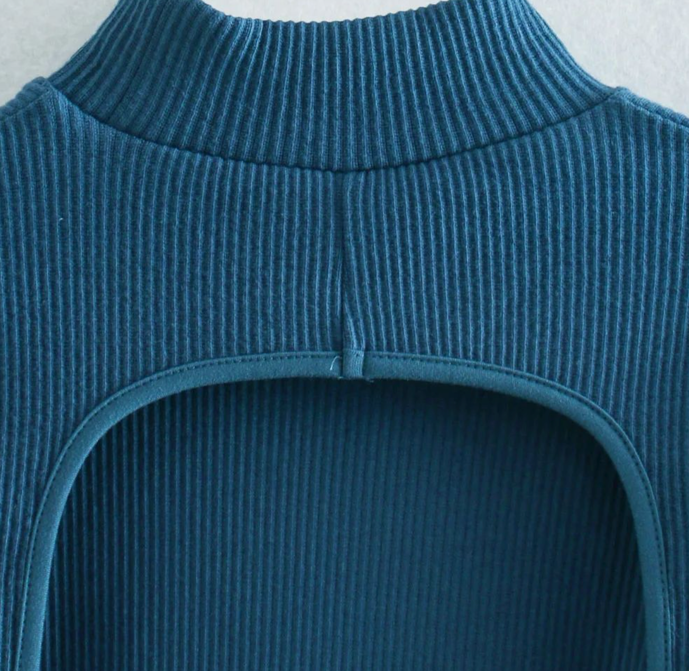 Close Neck Warm Sweater with Back less Back