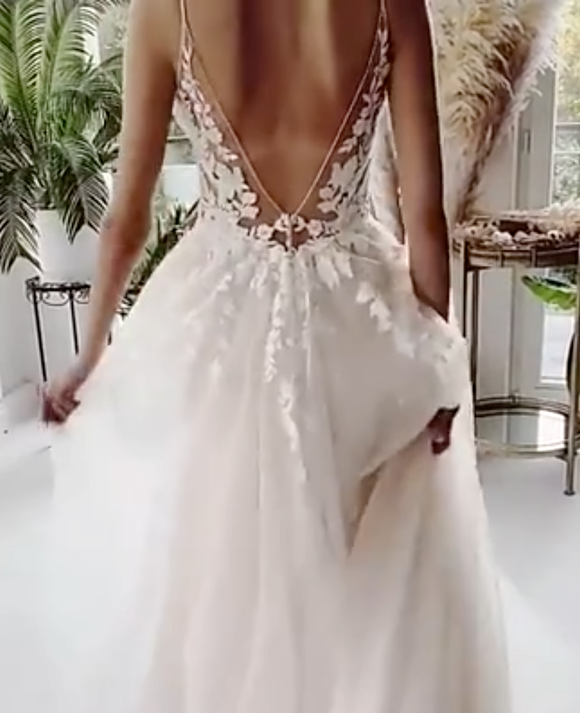 Slick design for Bridal Dress with strips