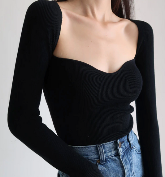 Full Sleeve Broad Neck Top