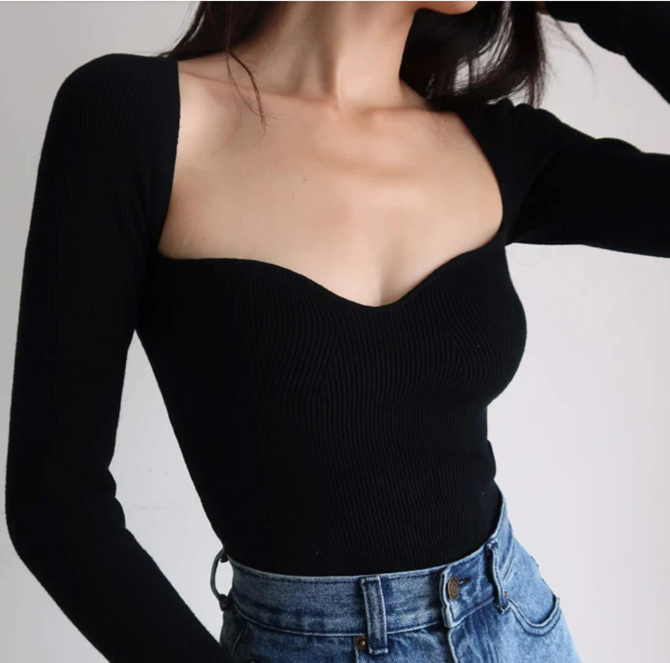 Full Sleeve Broad Neck Top