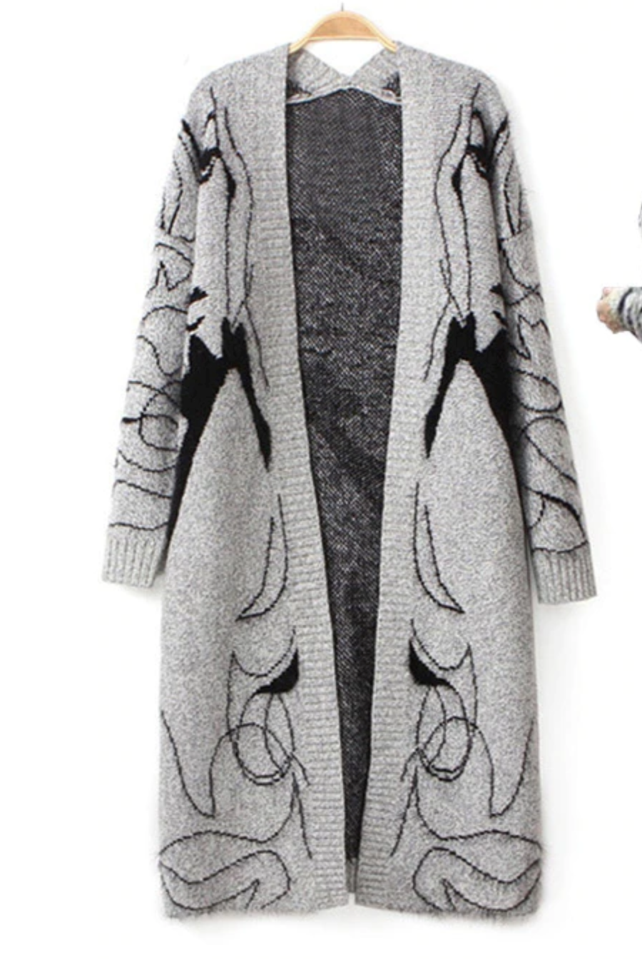 Long sleeve Grey Cardigan Sweater