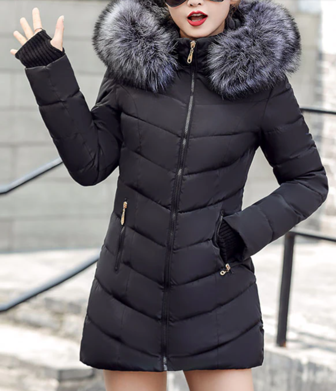 Slim Women Winter Jacket Cotton Padded Warm Thicken Slim Fit